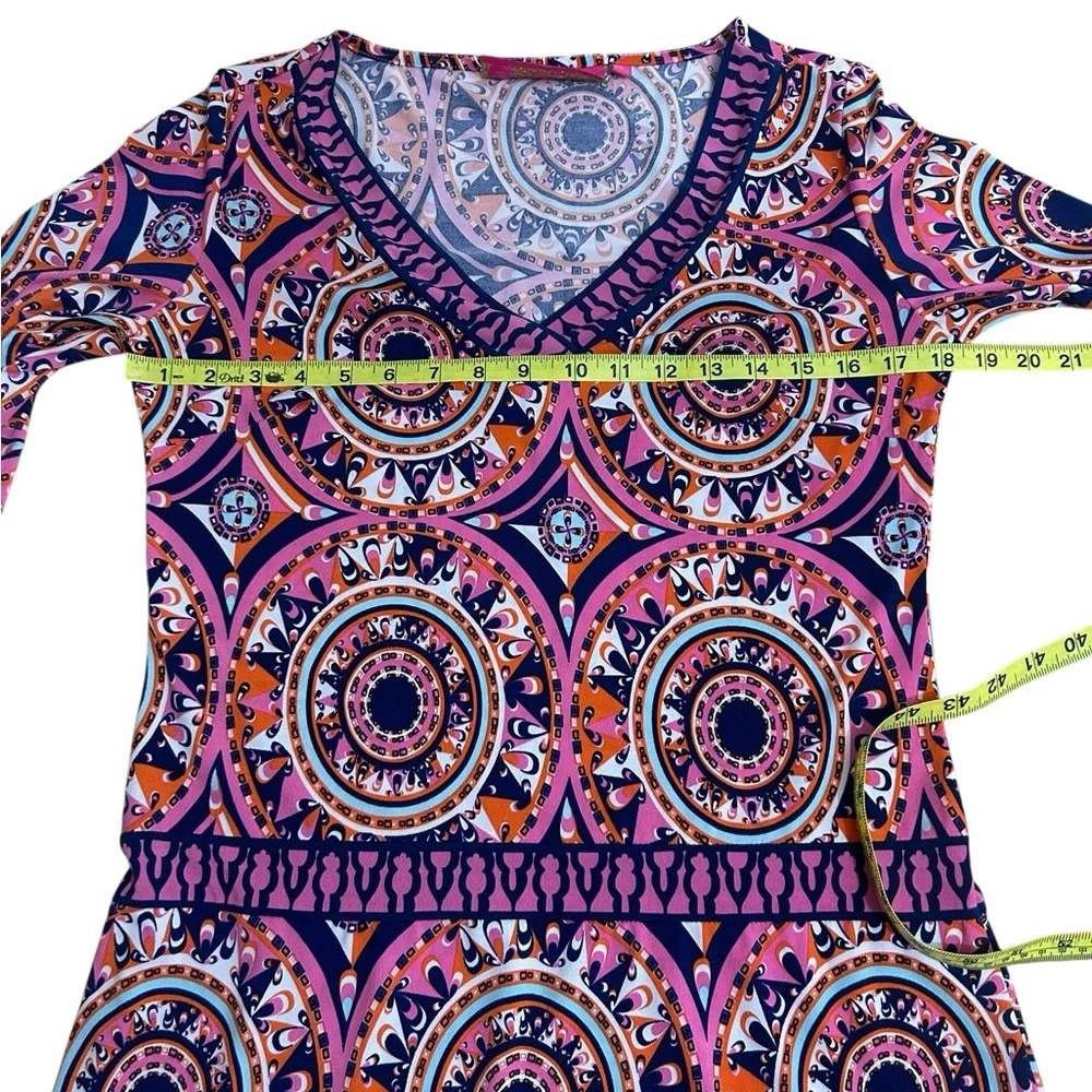 Macbeth Collection by Margaret Josephs Colorful Dress size Small